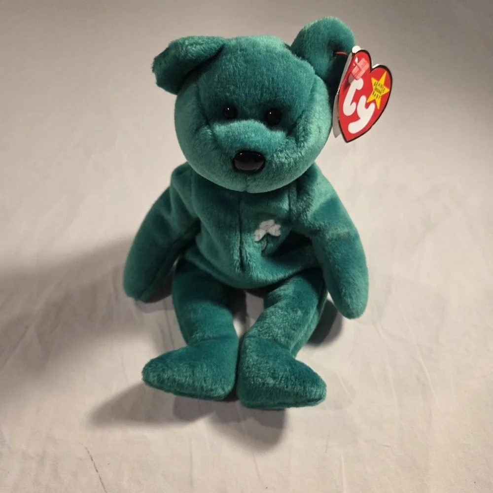 Ty Beanie Baby Erin The Bear 1997 Retired Plush Toy With Errors
